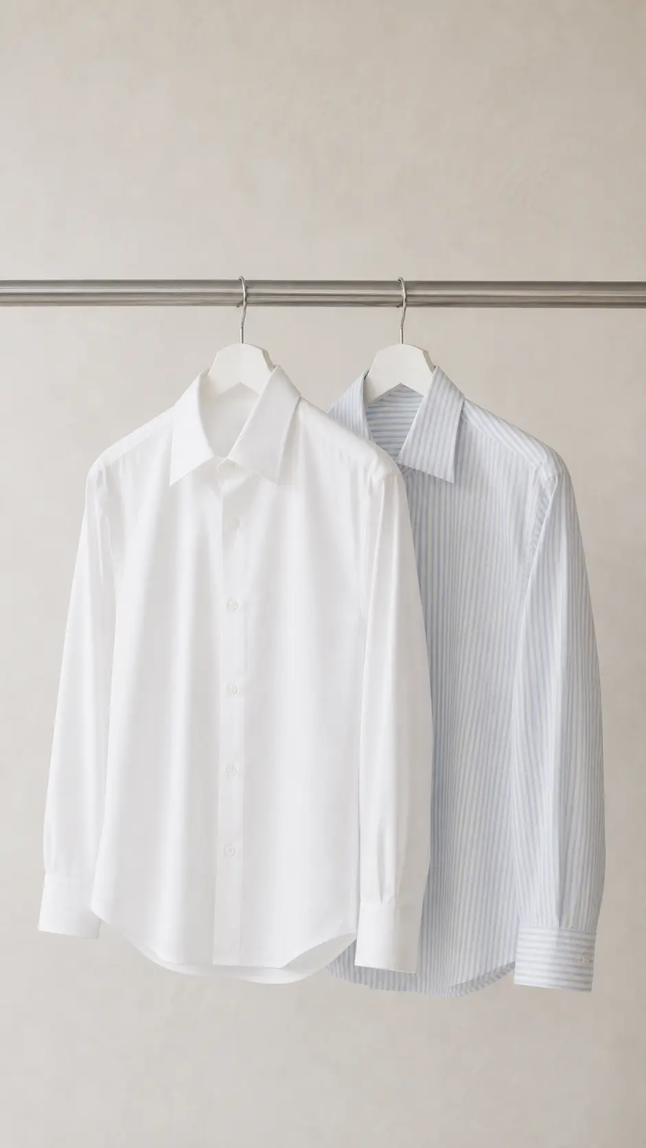 Camisas GALGO blanca y de rayas azules suaves
